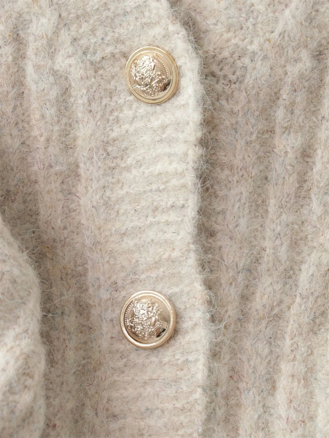 Cable Knit Button-Up Cardigan