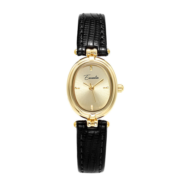 Womens Leather Belt Round-shaped Fashionable Artistic Niche Watch