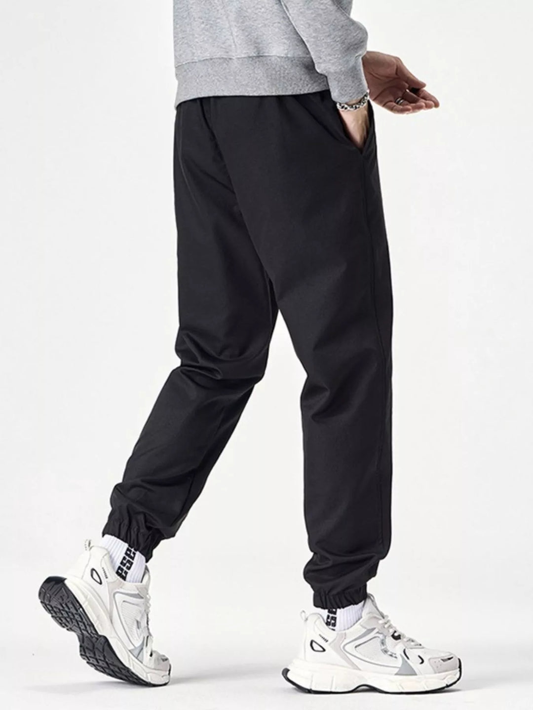 Men's Plus Size Drawstring Wide Leg Joggers