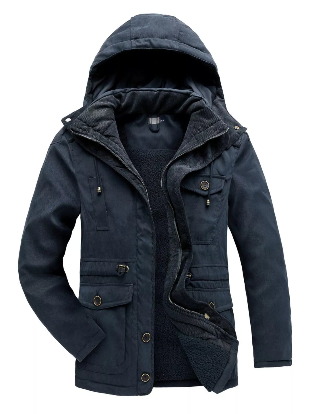 Men's Winter Hooded Zip Up Jacket