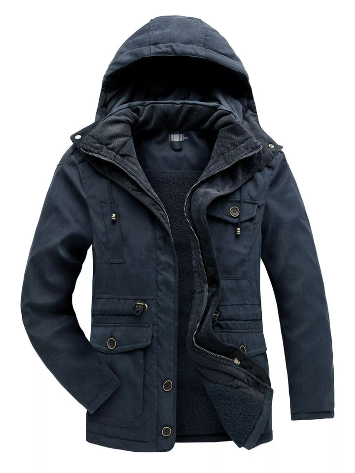Men's Winter Hooded Zip Up Jacket