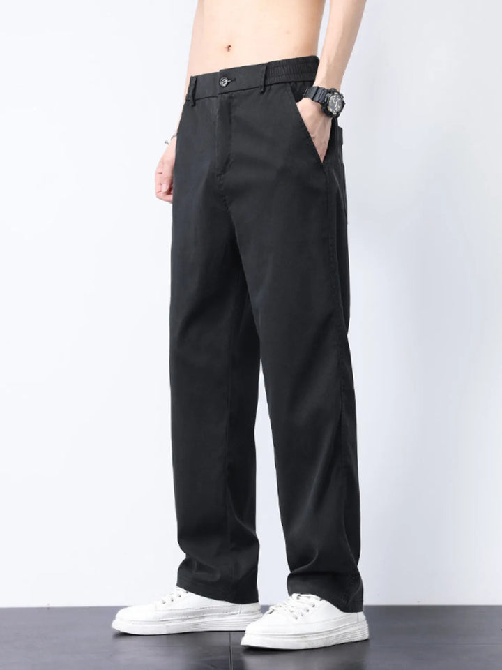 Men's Plus Size Casual Straight-Leg Pants