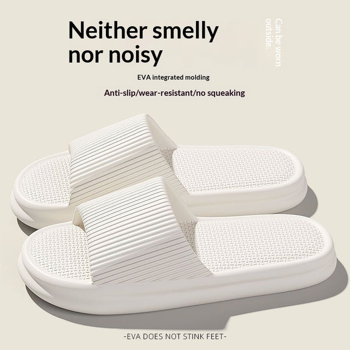 Minimalist Home-use Bathroom Slippers With A Plush Cushioned Feel For Men