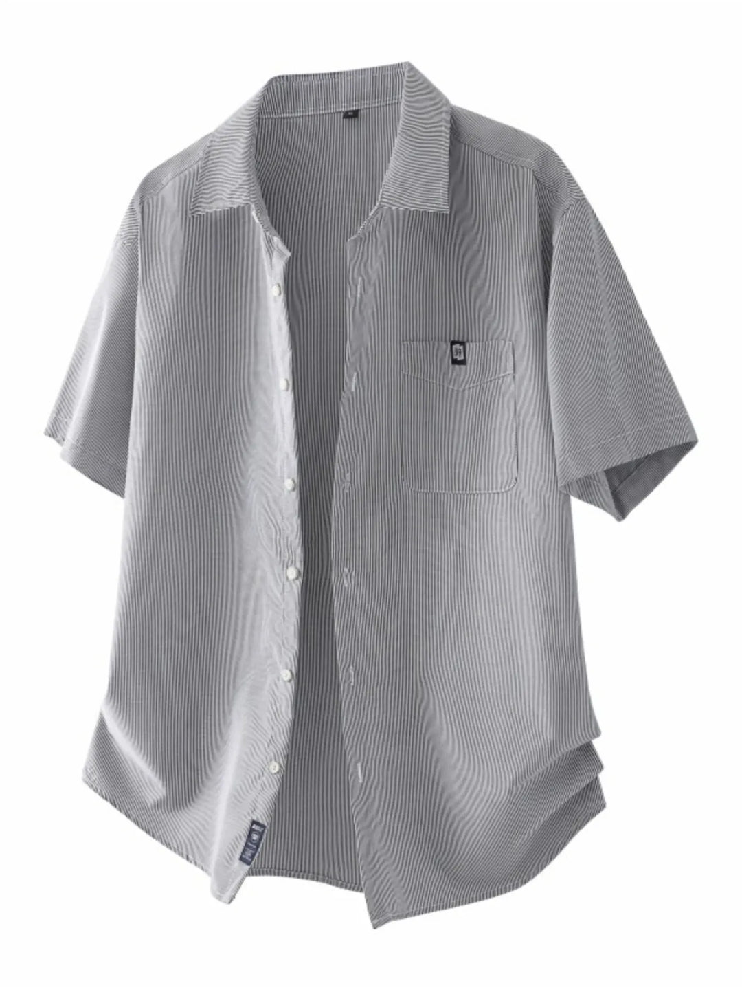Men's Plus Size Casual Striped Short Sleeve Shirt
