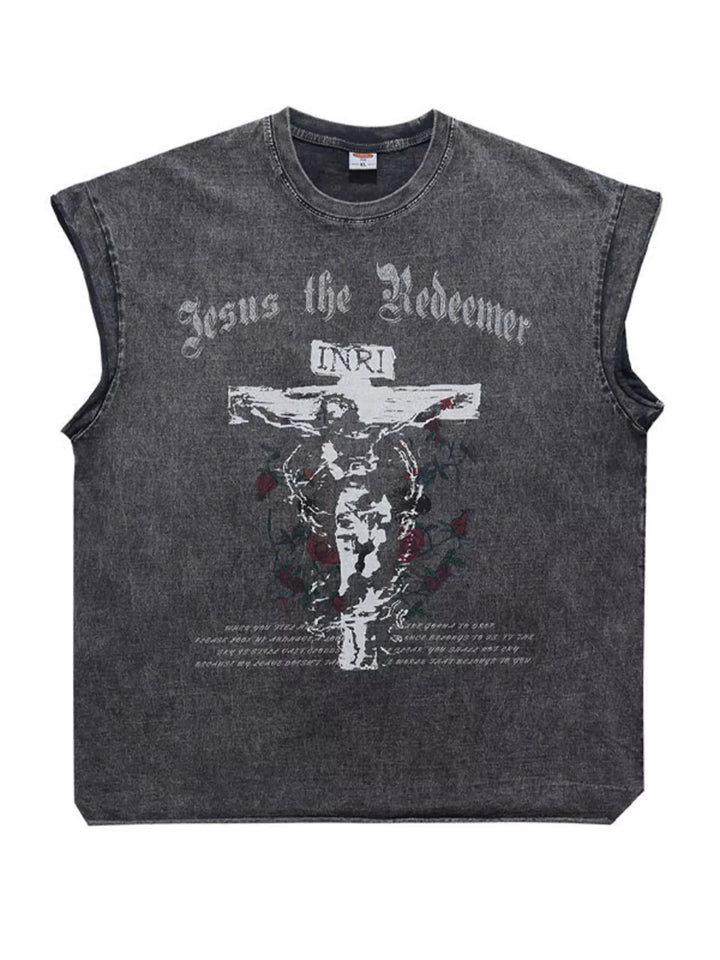 Men's Graphic Round Neck Tank Top