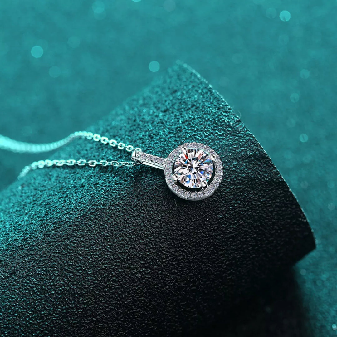 2 Carat Moissanite Pendant Necklace