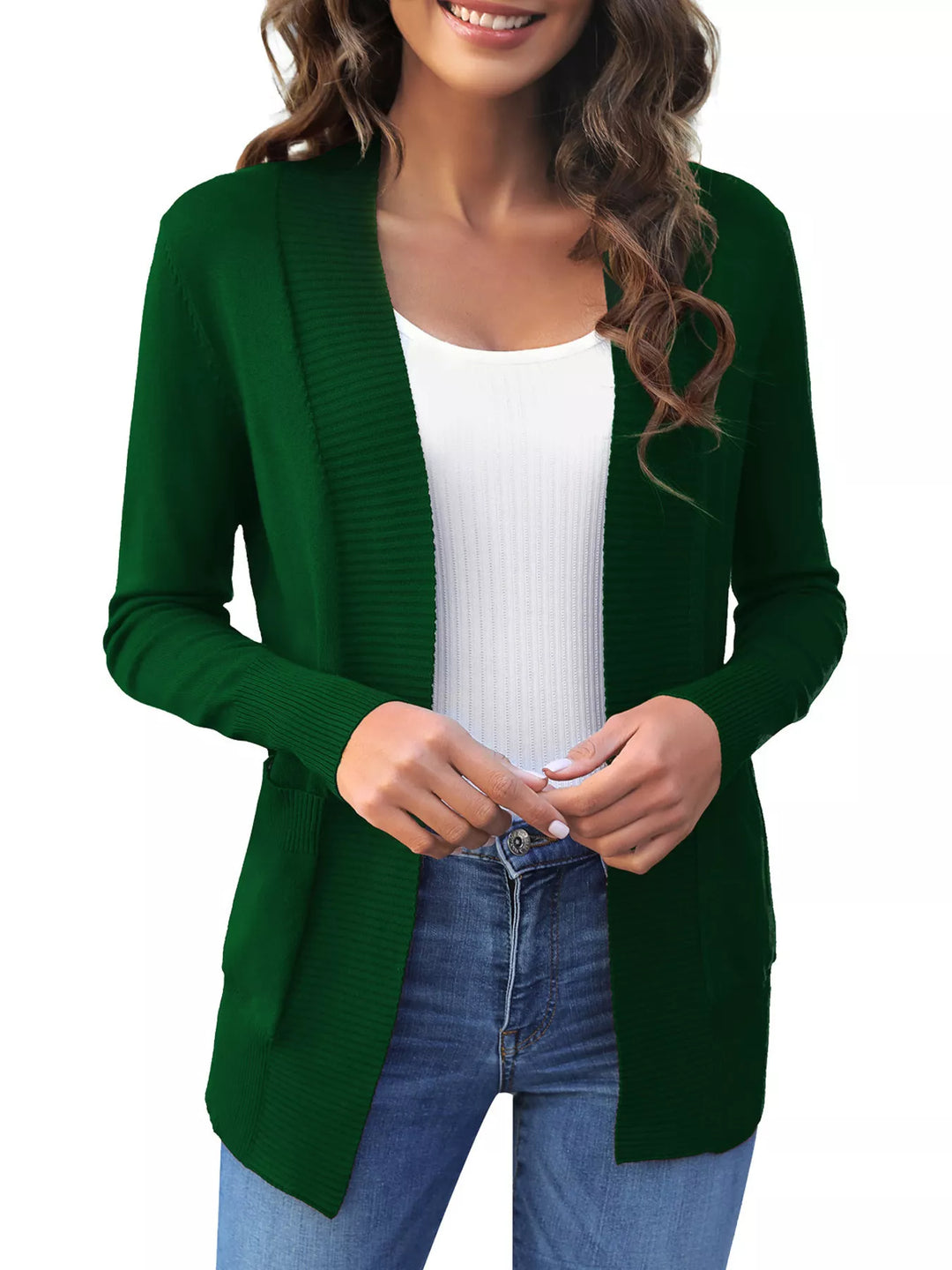 Open Front Knit Cardigan