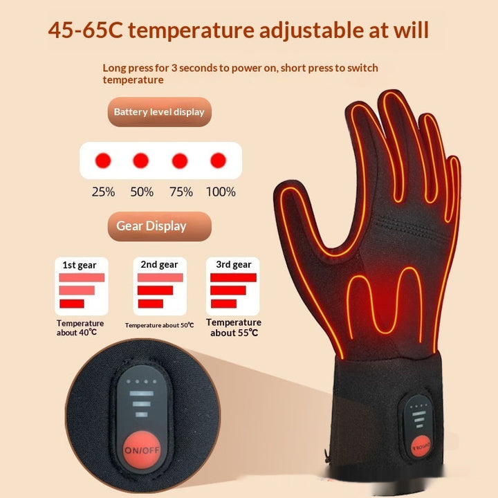 Outdoor Mountaineering Rechargeable Heated Gloves