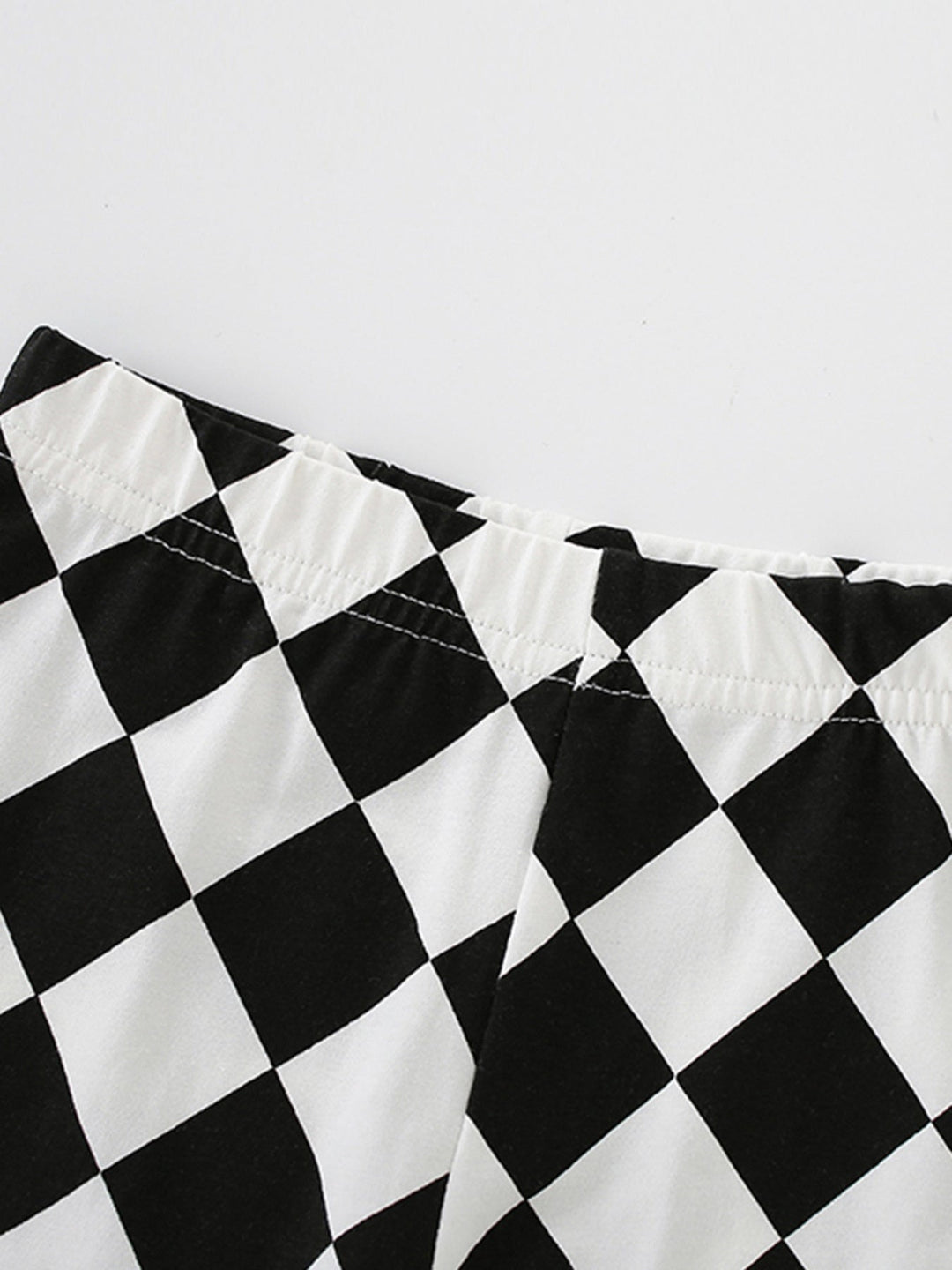 Children's Graphic Tee & Checkered Shorts Set