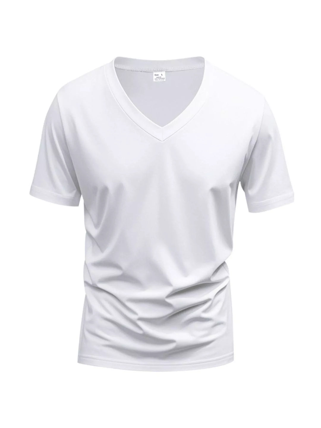 Men's Full Size Slim Fit V-Neck Basic T-Shirt Plus Size