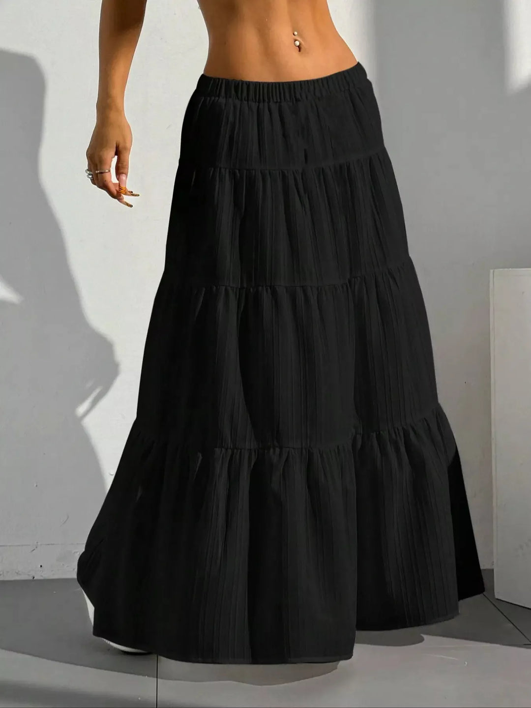 Flowy Tiered Maxi Skirt