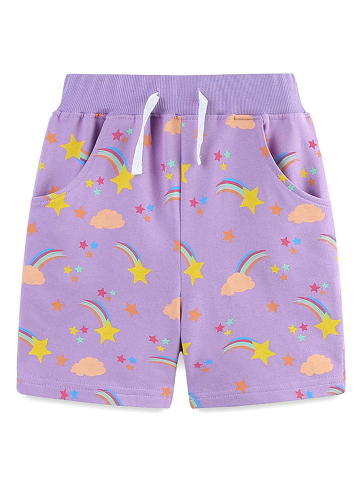 Children's Mushroom & Butterfly Print Tee and Shorts Set