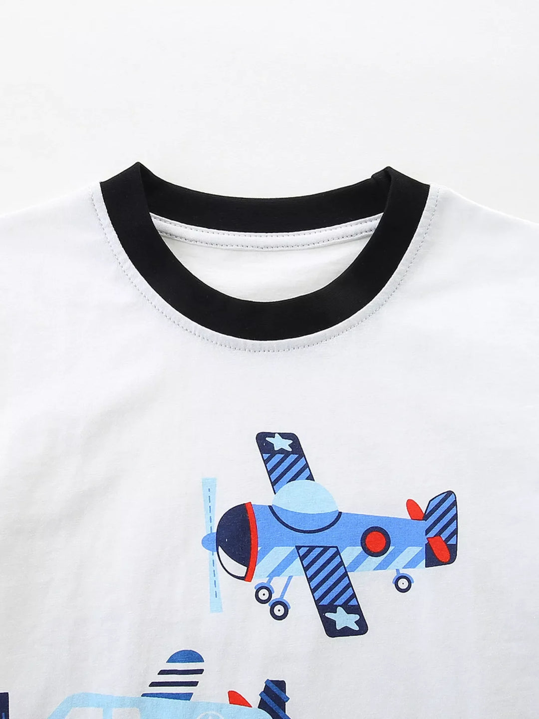 Kids' Airplane Print T-shirt and Shorts Set