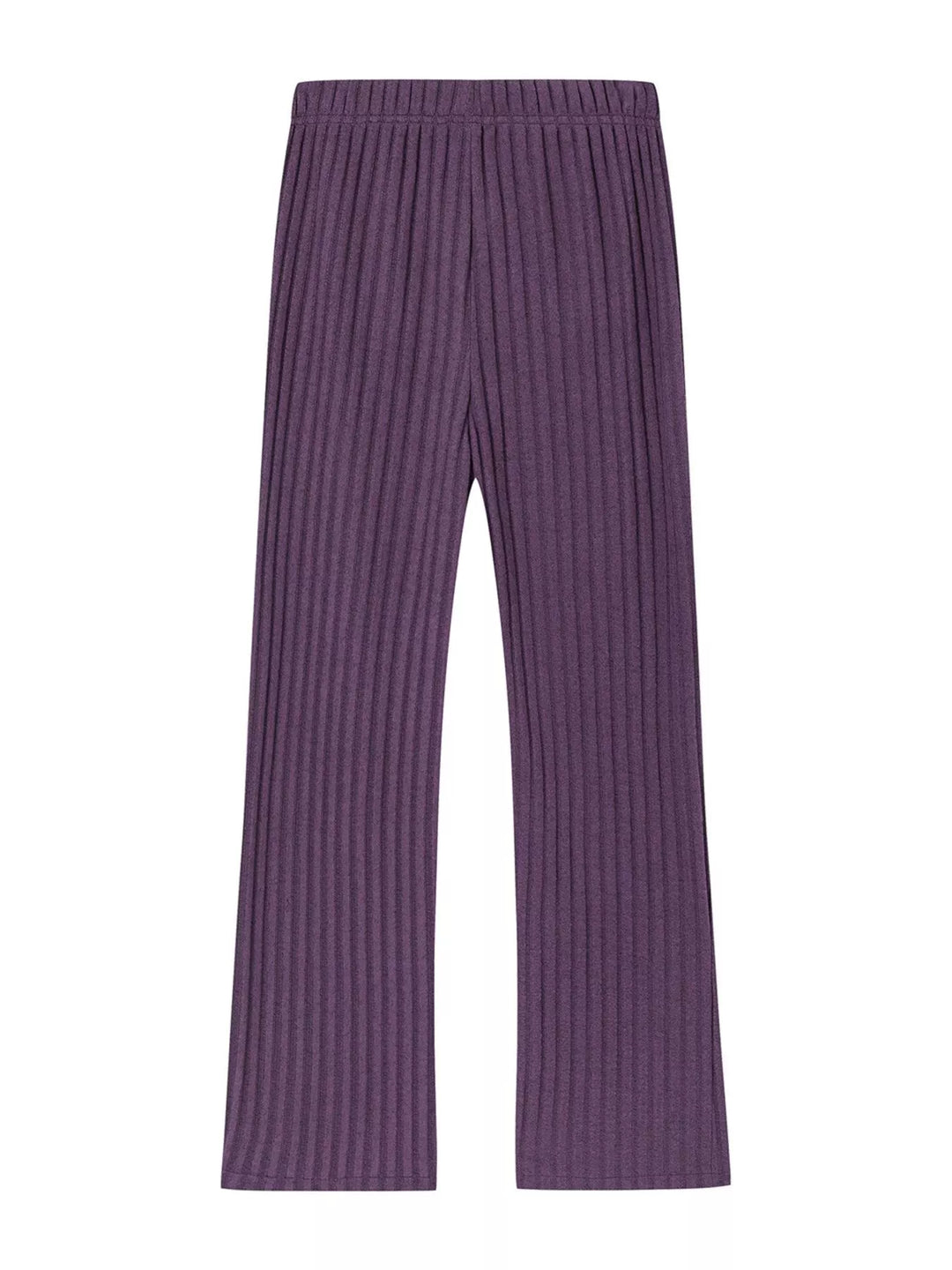 Ribbed Knit Top and Pants Set