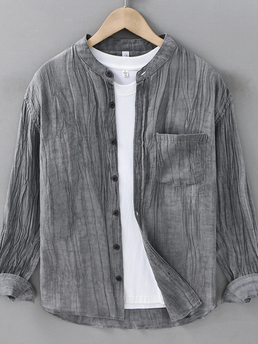 Men's Plus Size Button Up Long Sleeve Shirt