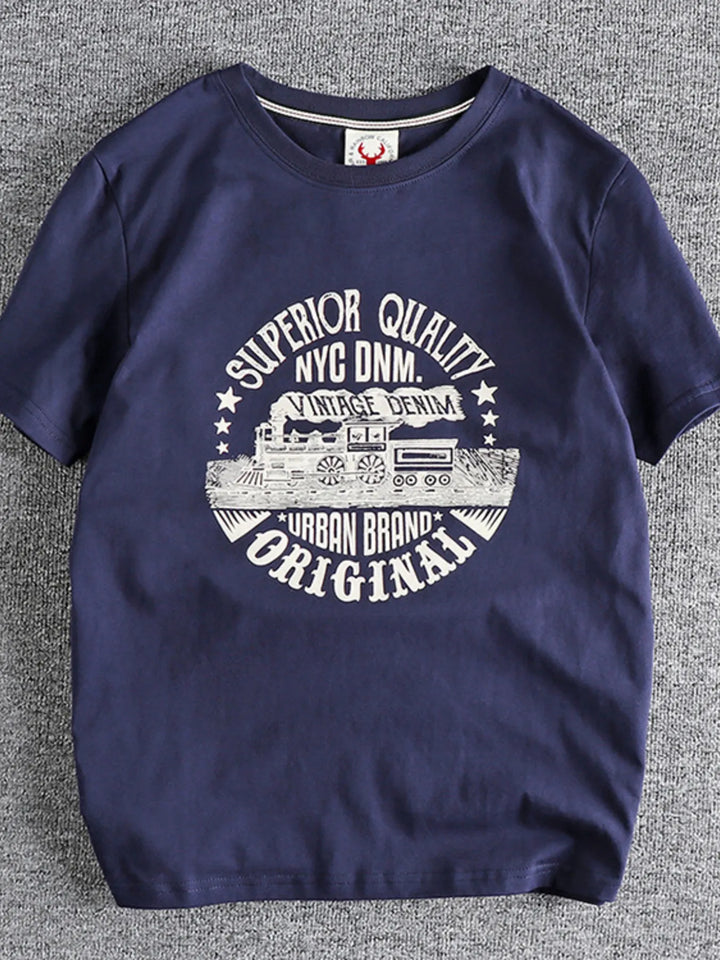 Men's Plus Size Graphic Round Neck Short Sleeve T-Shirt