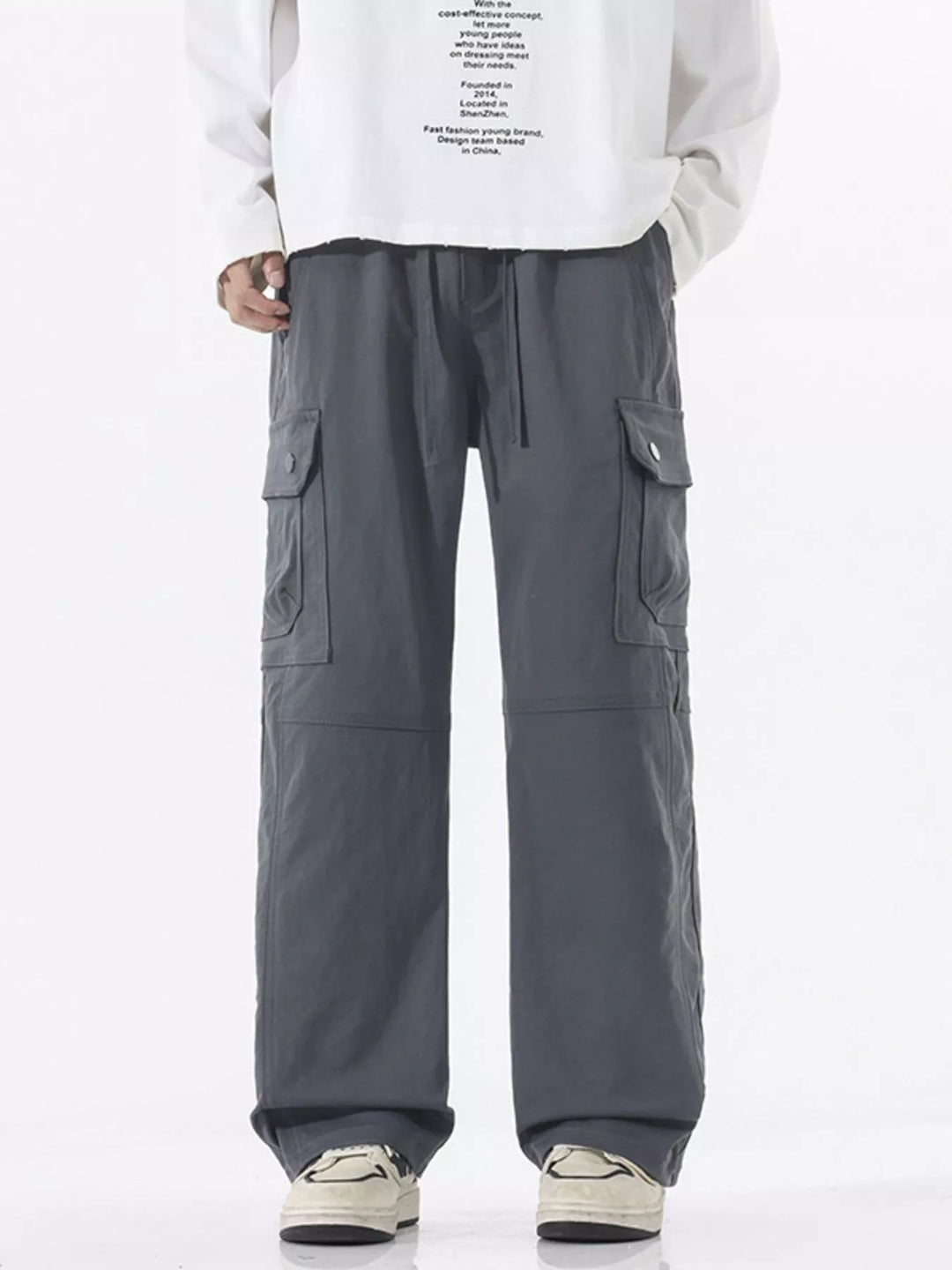 Men's Full Size Multi-Pocket Cargo Utility Pants Plus Size