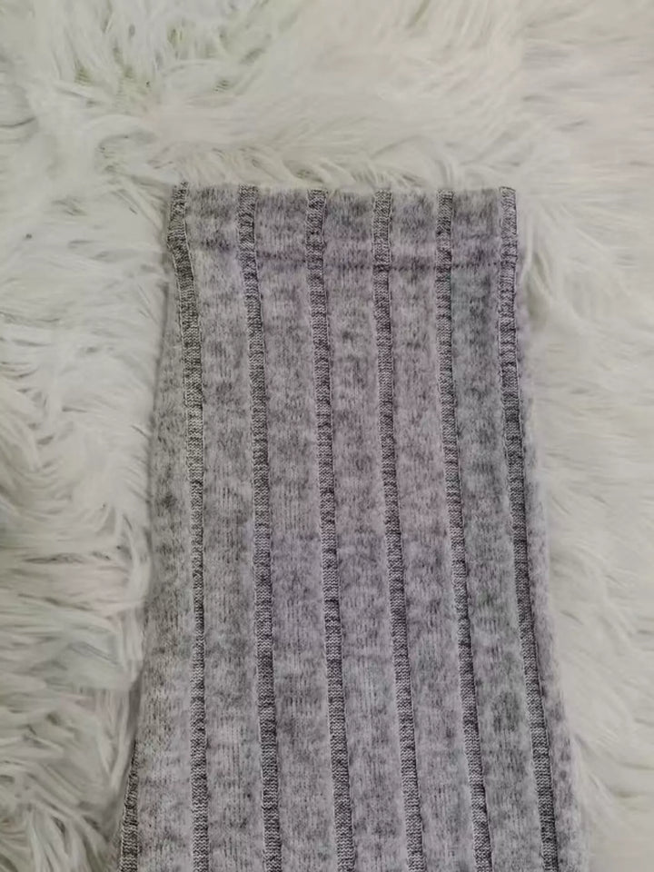 Ribbed Knit Mock Neck Long Sleeve Mini Dress