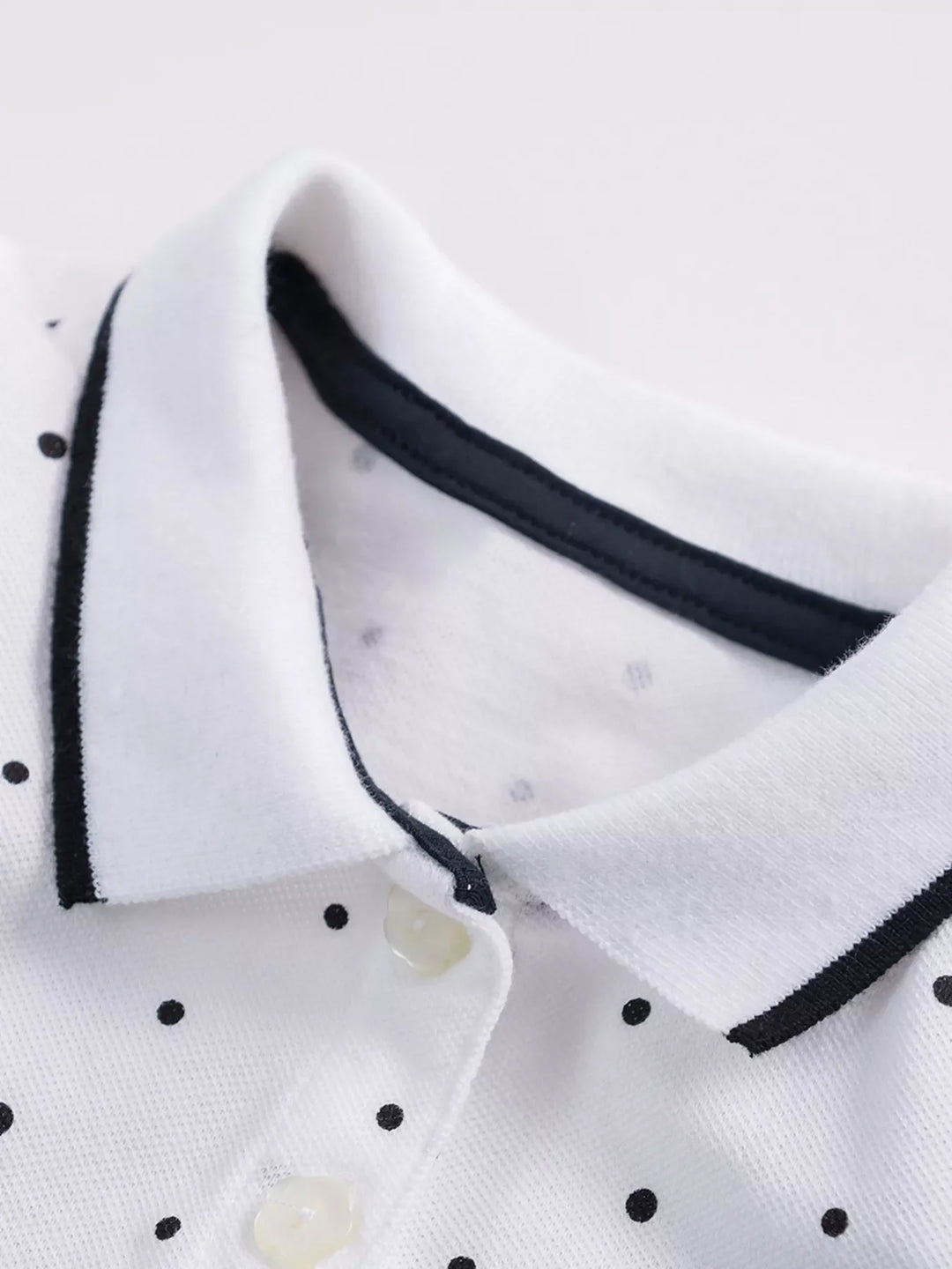 Children's Polka Dot Ruffle Hem Polo Dress