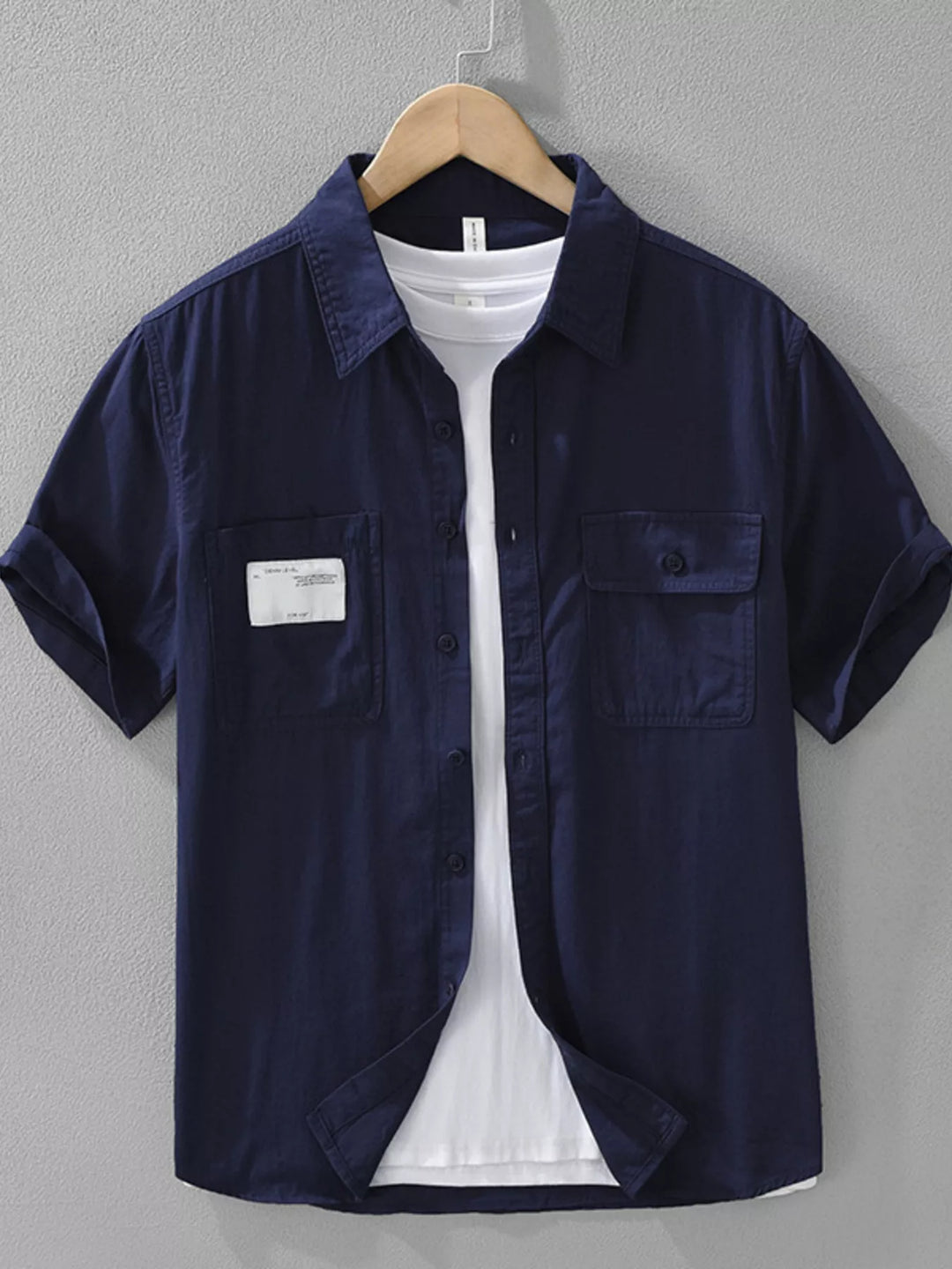 Men's Plus Size Button Up Short Sleeve Shirt