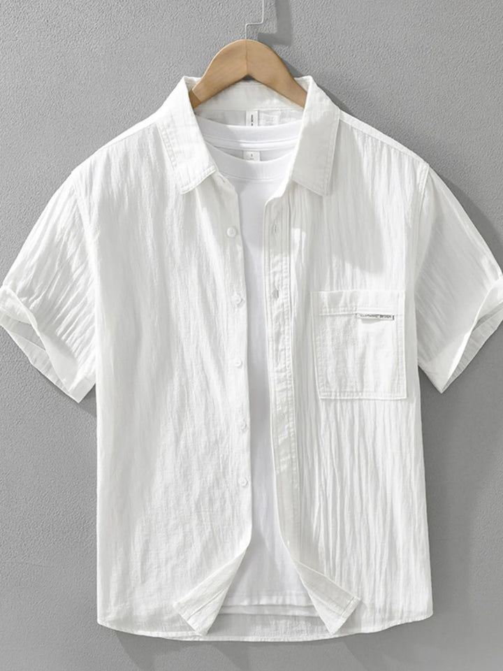 Men's Plus Size Button Up Short Sleeve Shirt