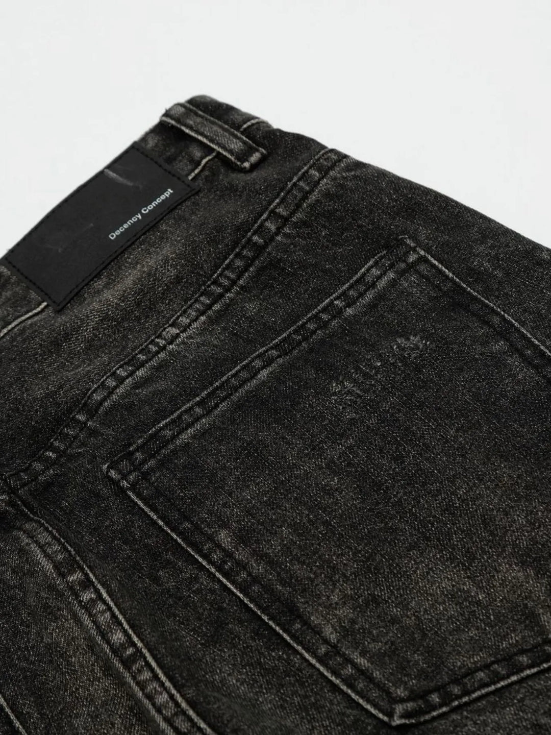 Men's Distressed Washed Straight Jeans