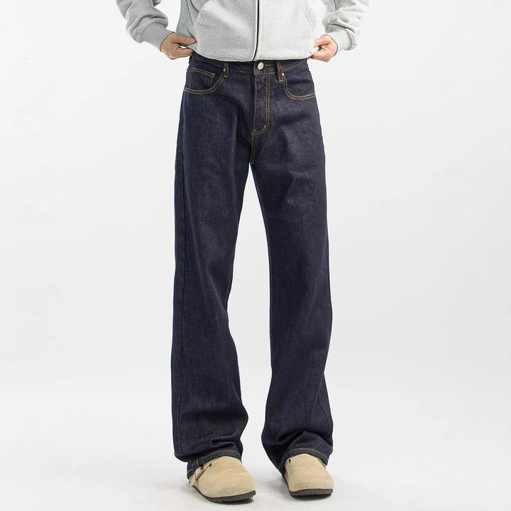 New Mens Retro Casual Wide-leg High-street Loose Straight-leg Pants