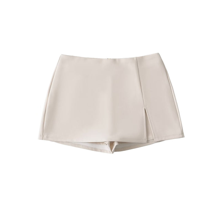High-waisted Figure-flattering A-line Skirt With A Stylish Slit