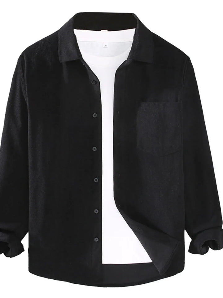 Men's Plus Size Button Up Long Sleeve Shirt