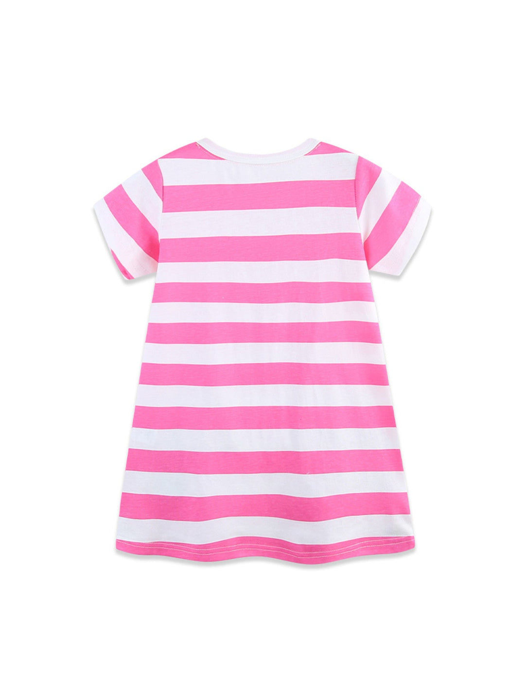 Children's Bee Embroidered Striped Casual Dress