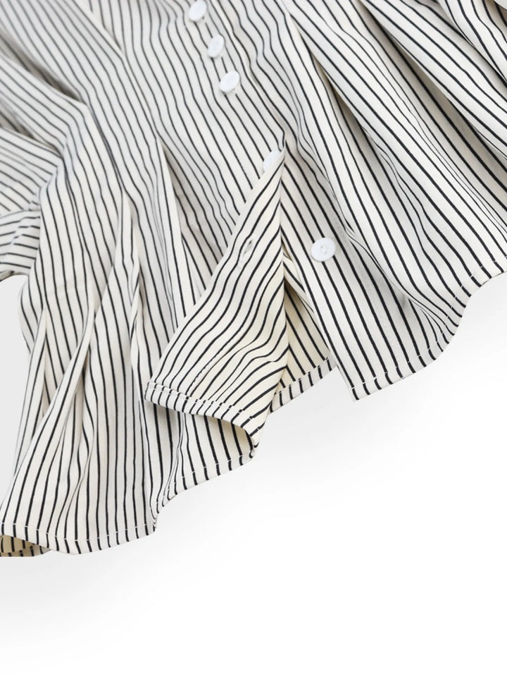 Striped Short Sleeve Button-Up Shirt