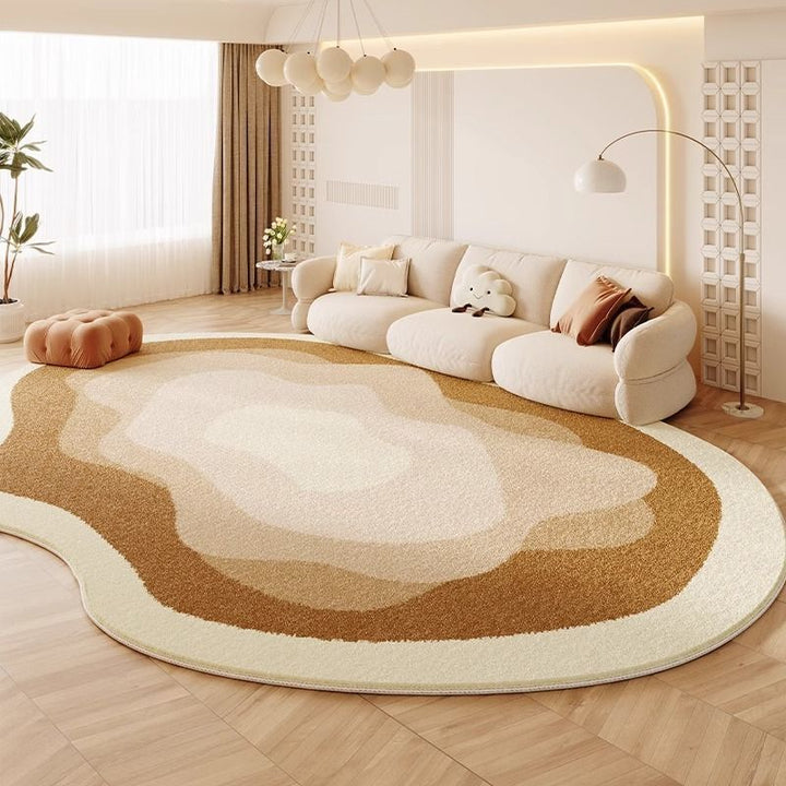 Cream Colored Stain-resistant And Easy To Maintain Cashmere Look Rug