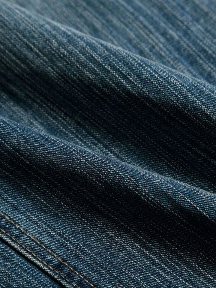 Men's Vintage Wide Leg Pearl Detail Jeans