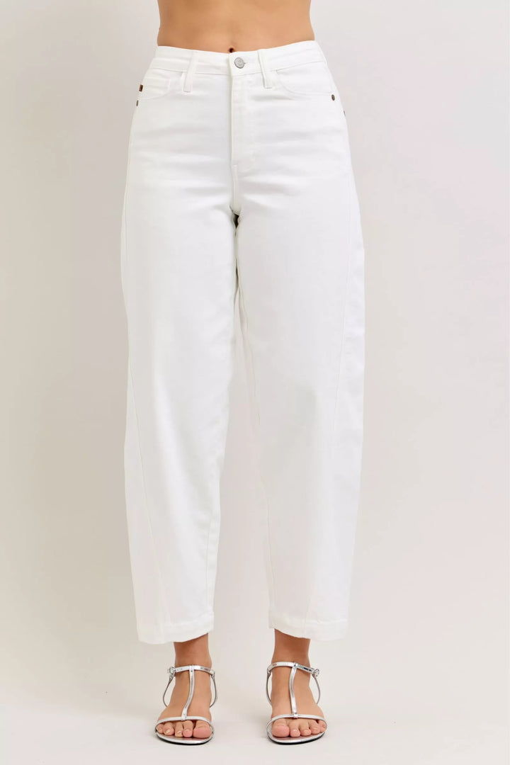 Judy Blue High-Waisted Rigid Magic Panel Barrel Jeans