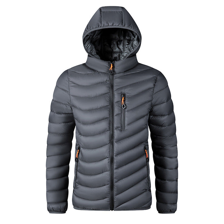 Plus-size Cotton-padded Coat With A Detachable Hood
