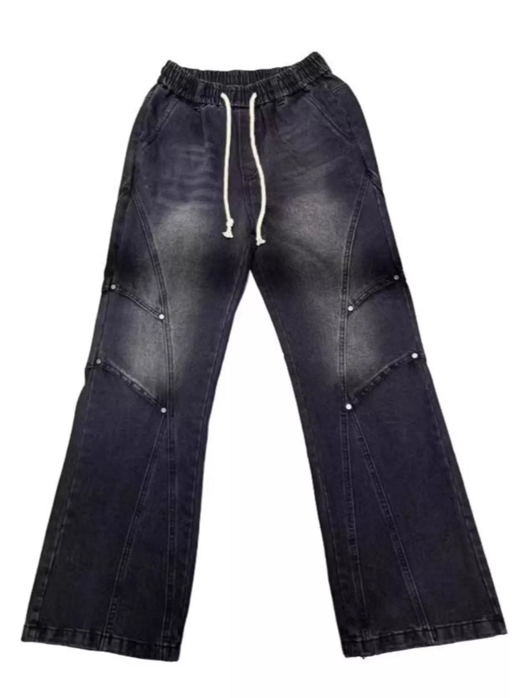Men's Full Size Vintage Wash Wide Leg Jeans Plus Size