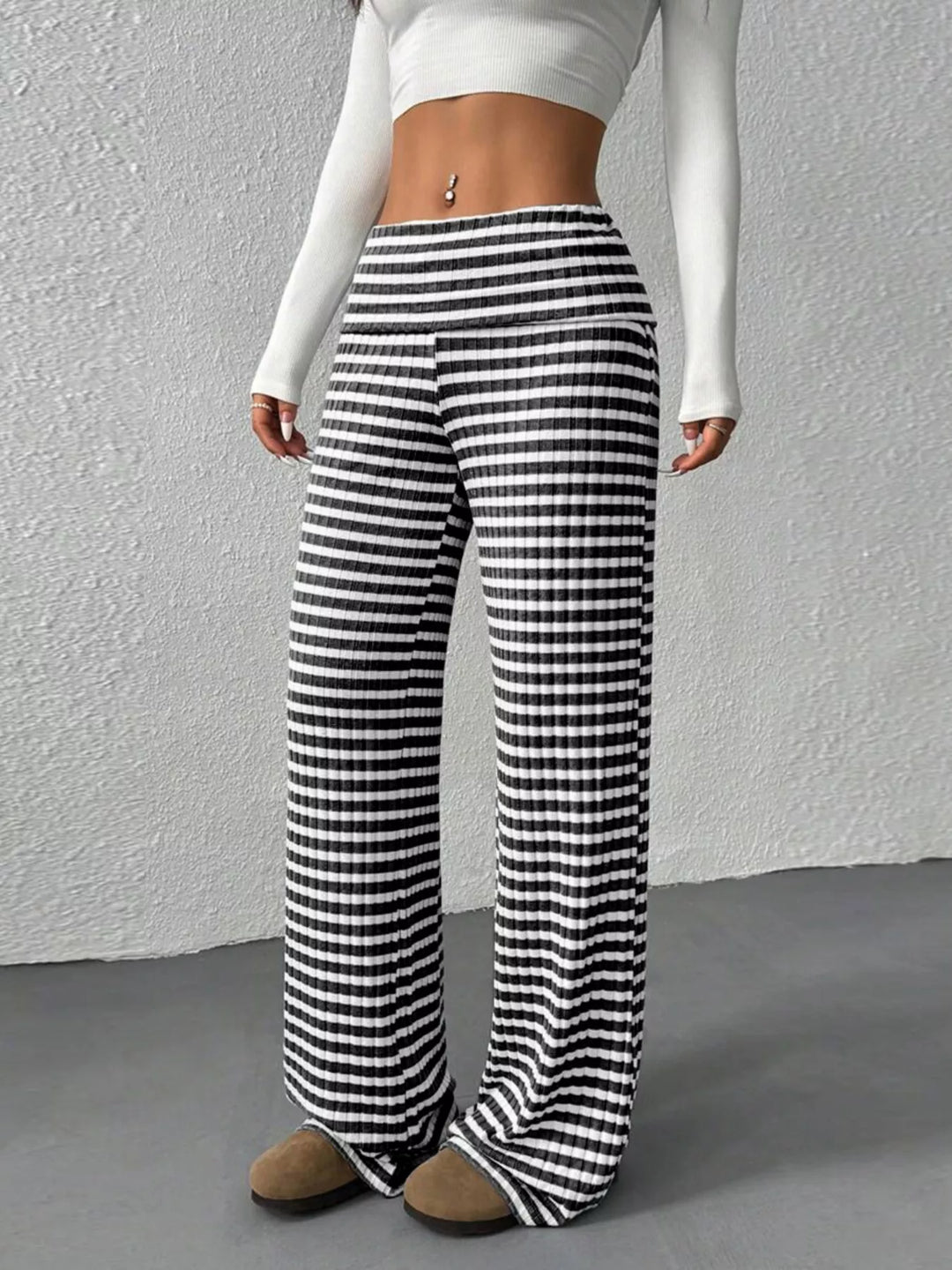 Striped Wide Leg Pants