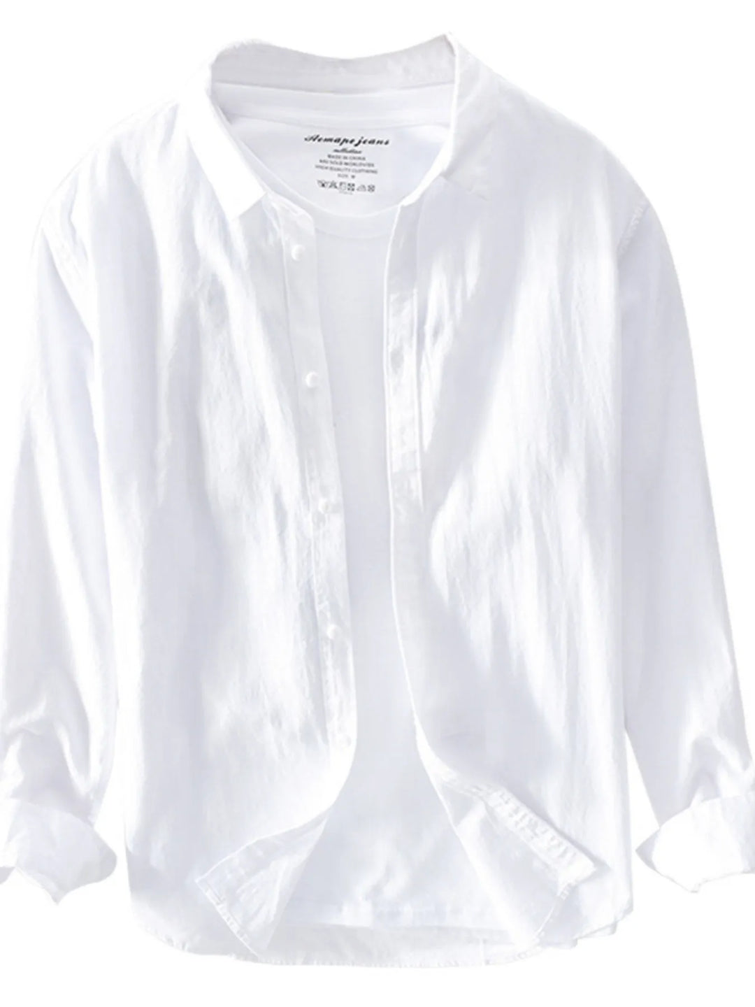 Men's Plus Size Long Sleeve Button-Up Shirt