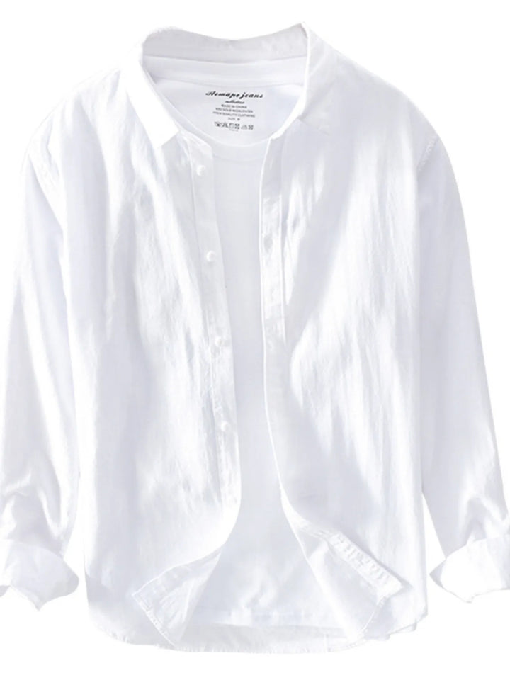 Men's Plus Size Long Sleeve Button-Up Shirt