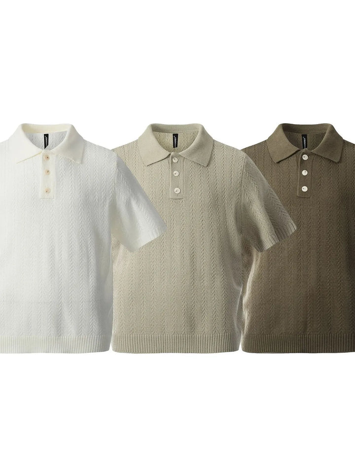 Men's Button Detail Short Sleeve Polo