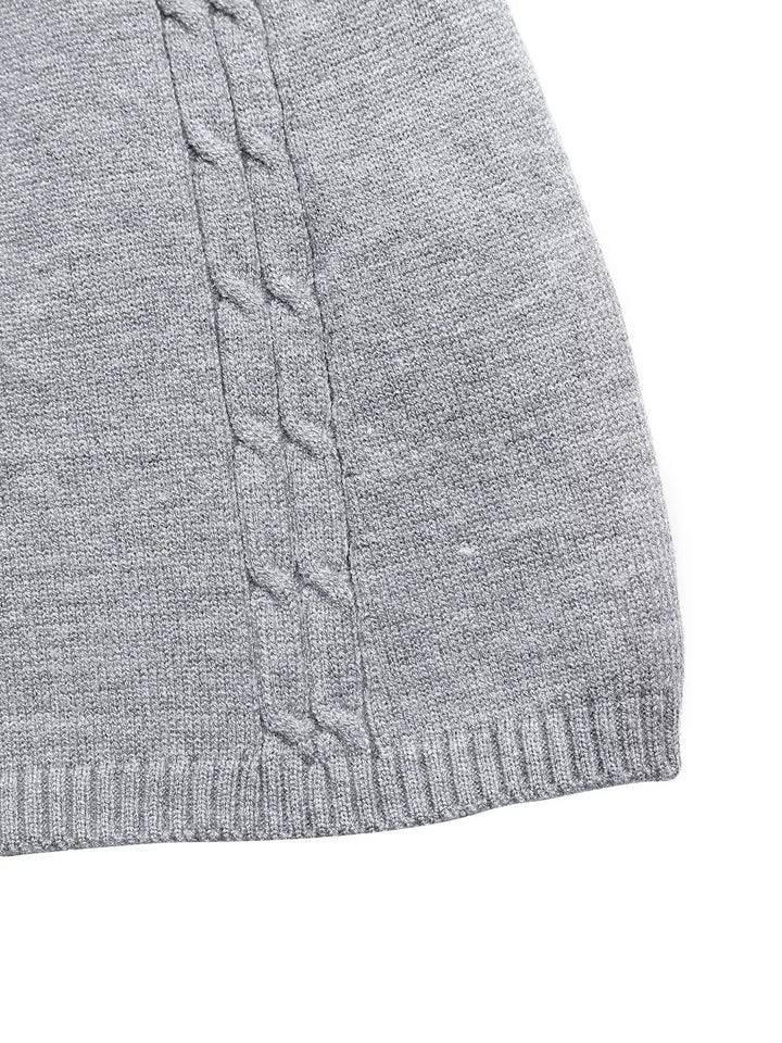 Cable Knit A-Line Sweater Dress