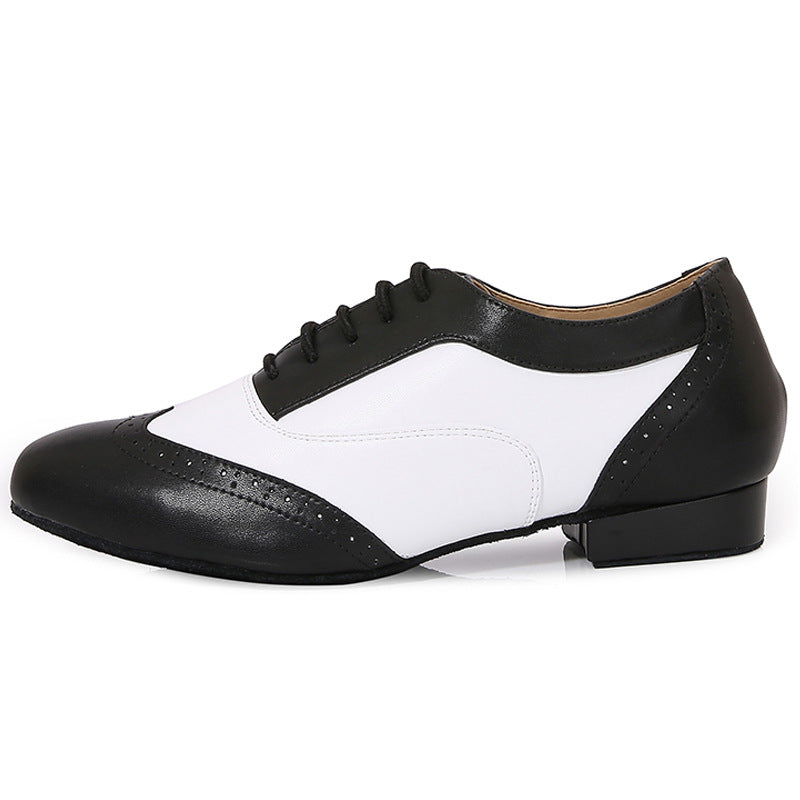 Leather Ballroom For Square Dancing And Latin Dancingsoft-soled Dance Shoes For Adults