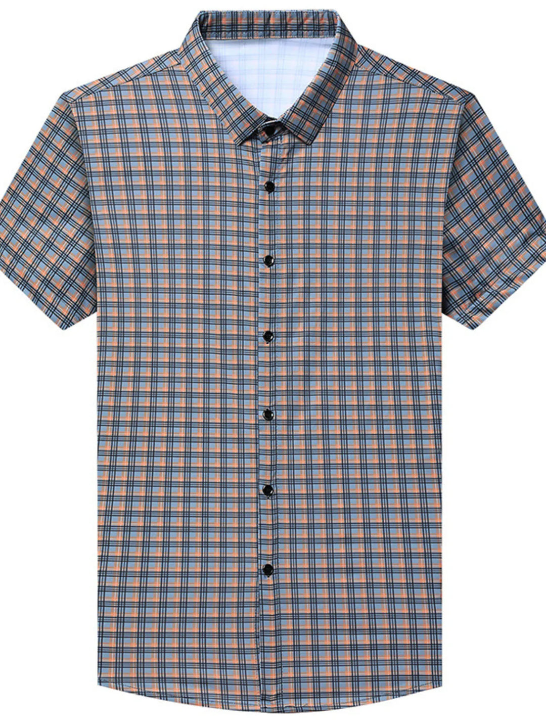 Men's Plaid Short Sleeve Casual Shirt
