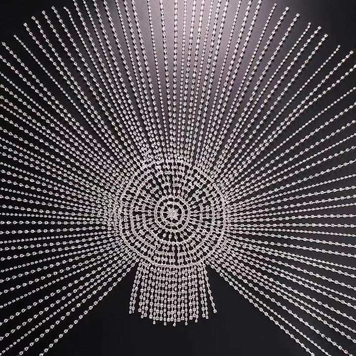 Bohemian Splendid Diamond Rhinestone Retro Ethnic Wind Length Fringed Headwear