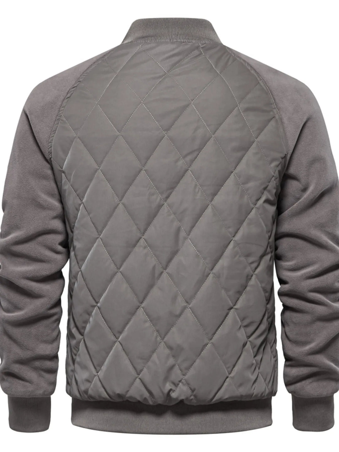 Men's Quilted Snap Down Long Sleeve Jacket