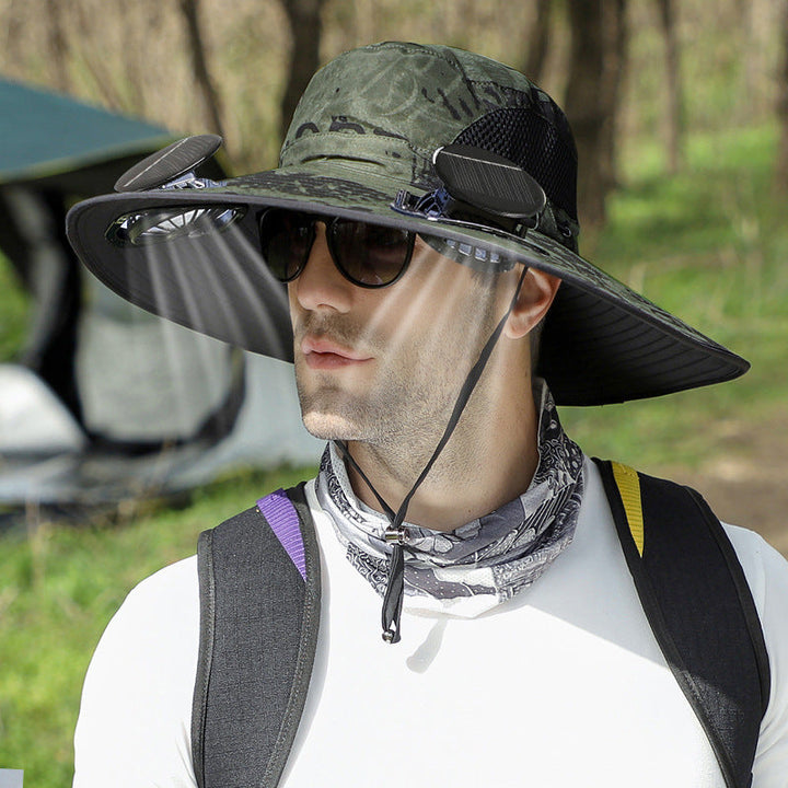 Solar Fan Cap Outdoor Mountaineering Fishing