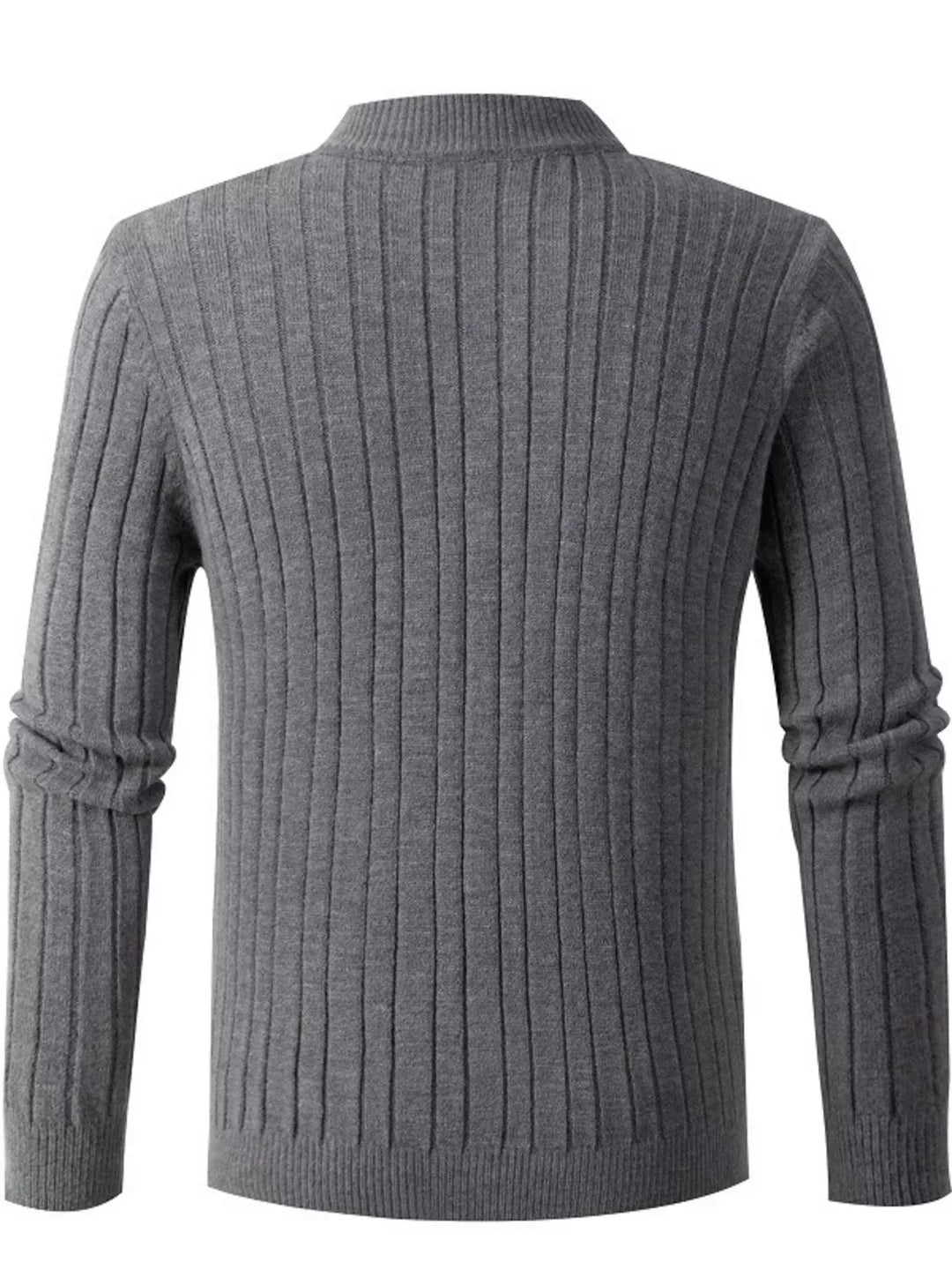 Men's Full Size Cable Knit Half-Zip Sweater Plus Size