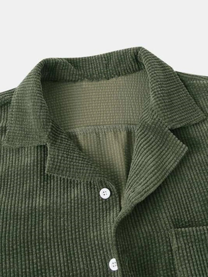 Men's Full Size Classic Textured Top and Shorts Set Plus Size