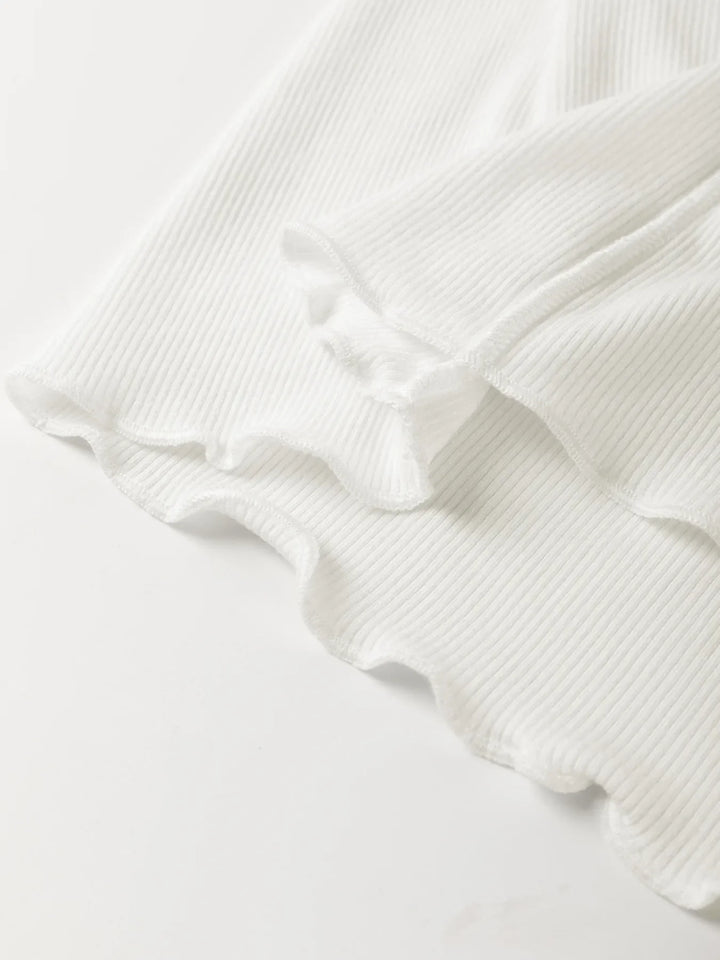 Exposed Seam Slim Fit Long Sleeve Top