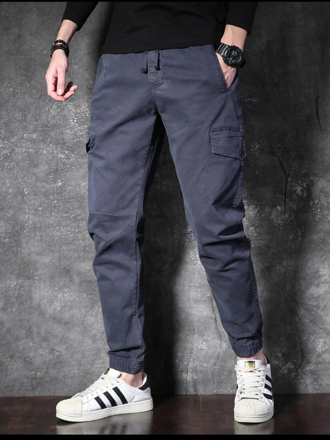 Men's Cargo Pants with Drawstring